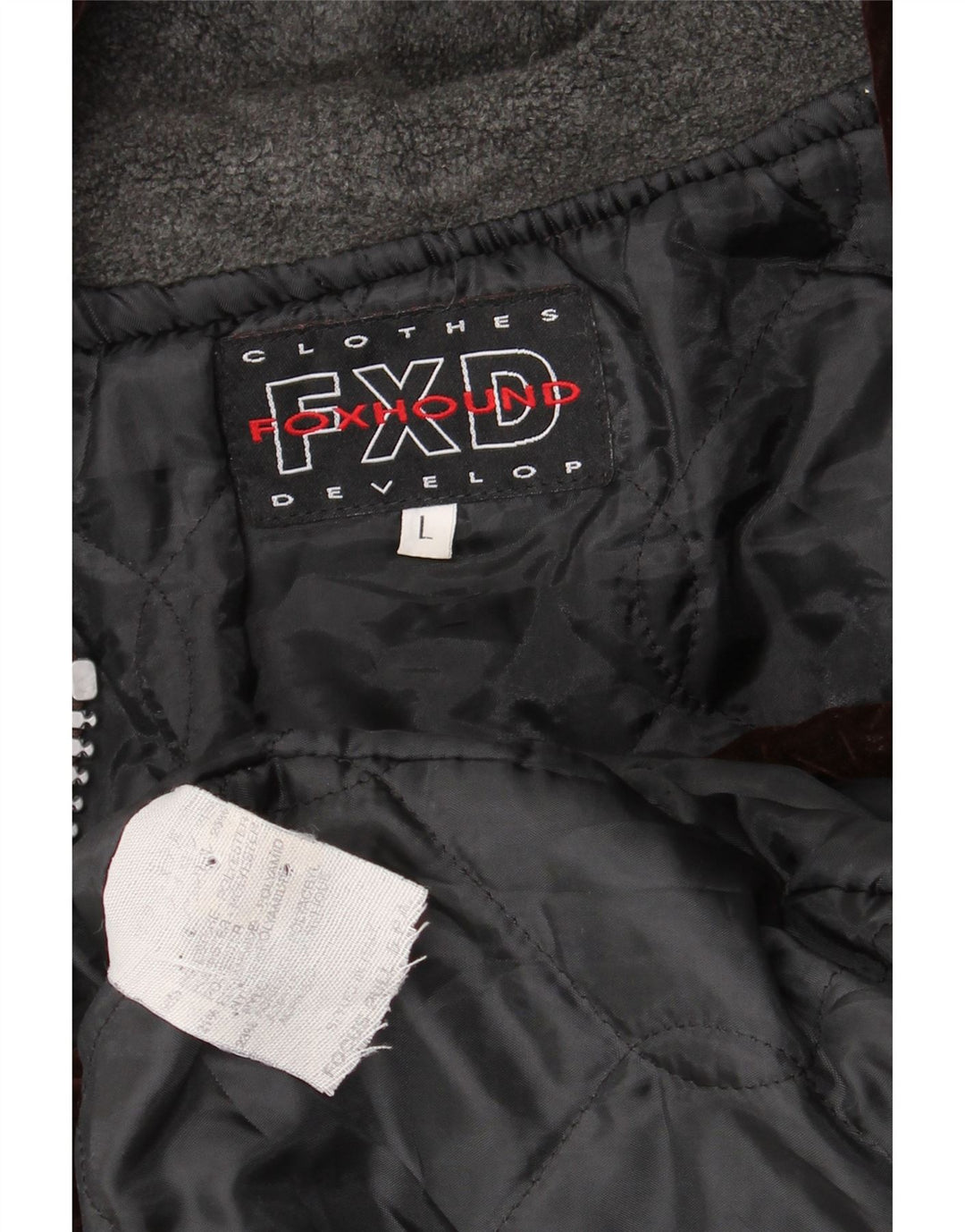 Foxhound Mens Hooded Bomber Jacket UK 40 Large Brown Colourblock Polyester