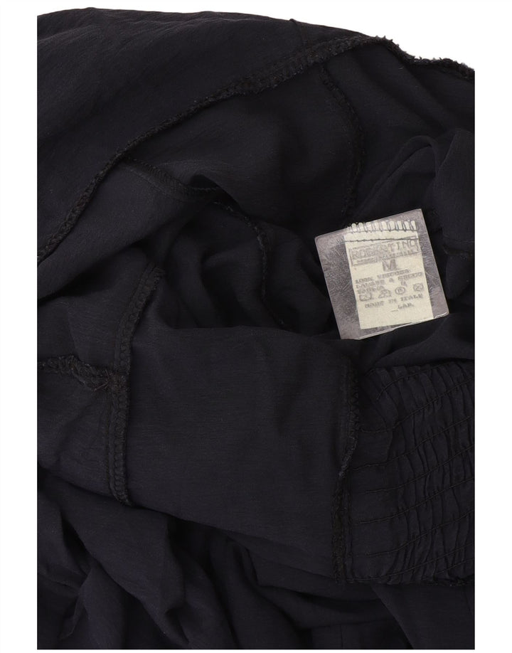 Vintage Womens Maxi Sundress UK 12 Medium Navy Blue Viscose