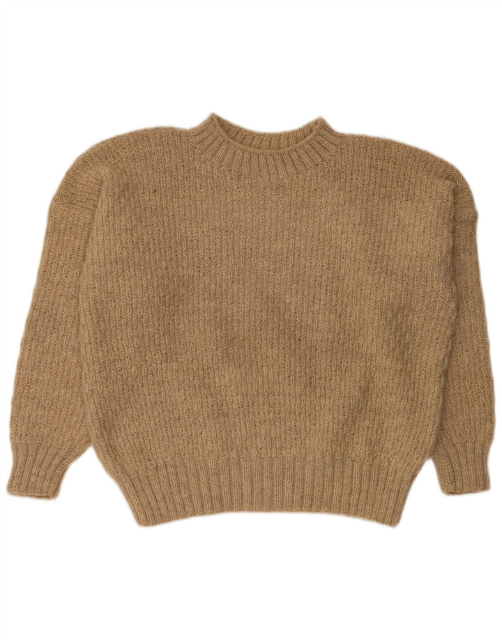 VINTAGE Mens Crew Neck Jumper Sweater XL Beige