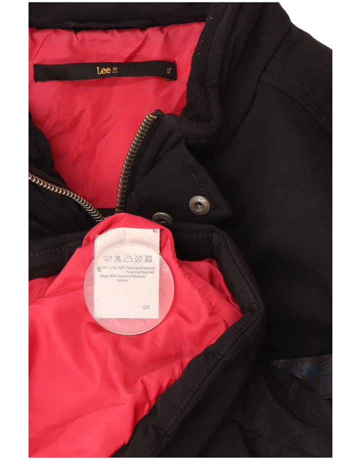 Lee Mens Padded Jacket UK 42 XL Black Polyester