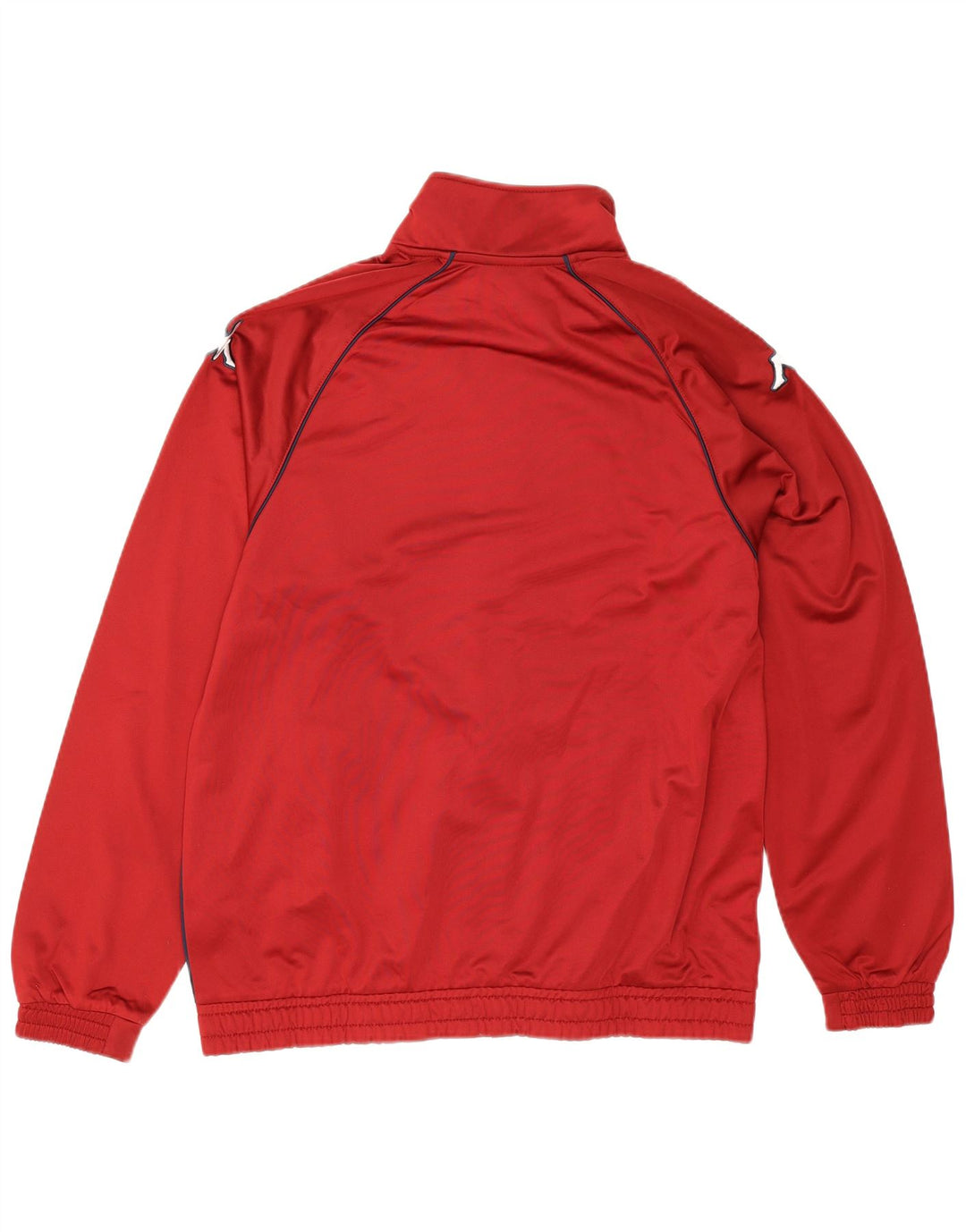Kappa Mens Graphic Tracksuit Top Jacket Large Red Colourblock Polyester