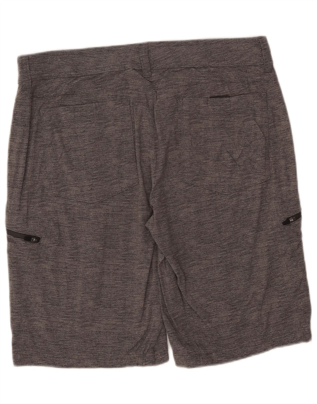 Eddie Bauer Mens Cargo Shorts W35 Large  Grey Flecked Nylon