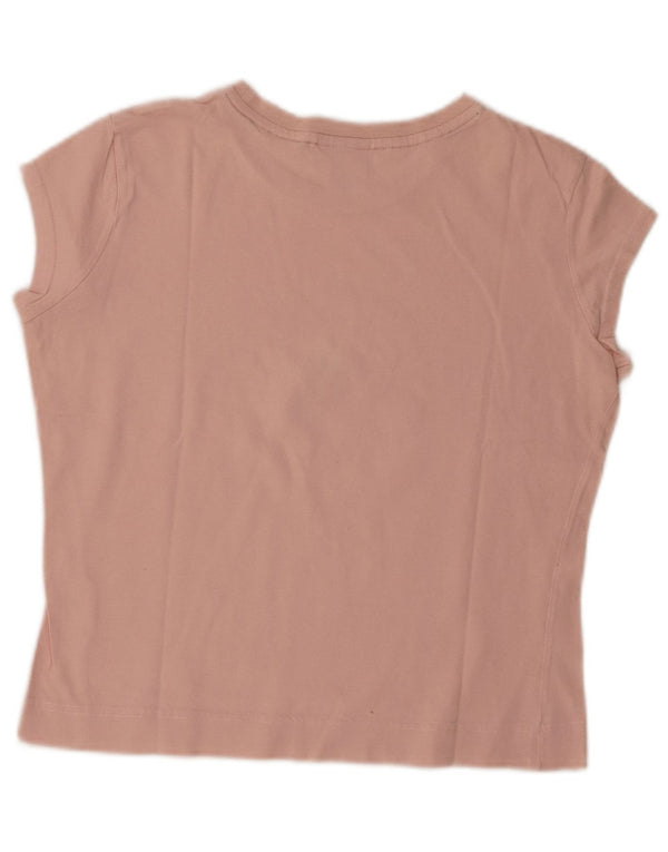 Converse Womens Chuck Taylor Crop Graphic T-Shirt Top UK 14 Large Pink