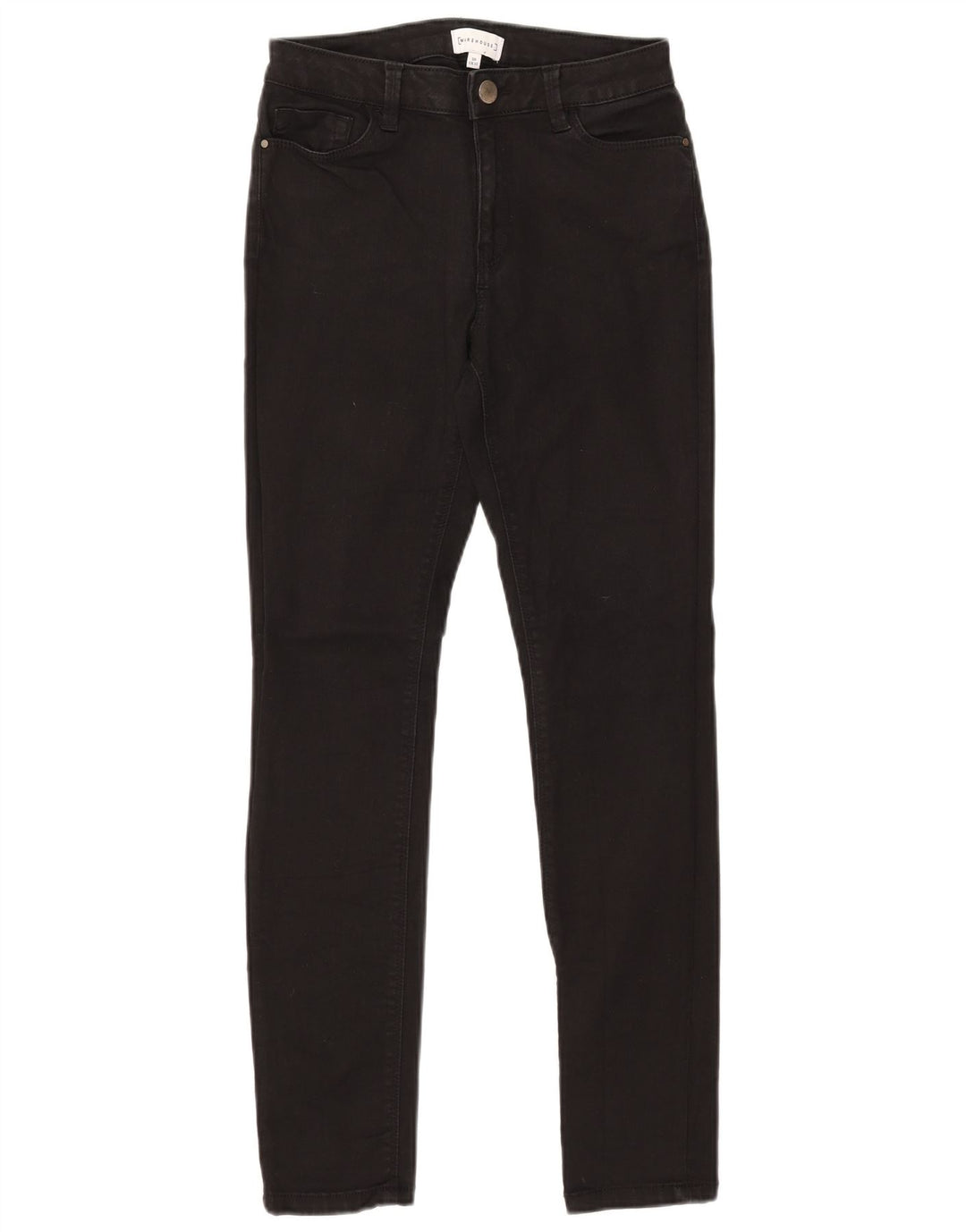 WAREHOUSE Womens Skinny Jeans UK 10 Small W28 L30  Black Cotton