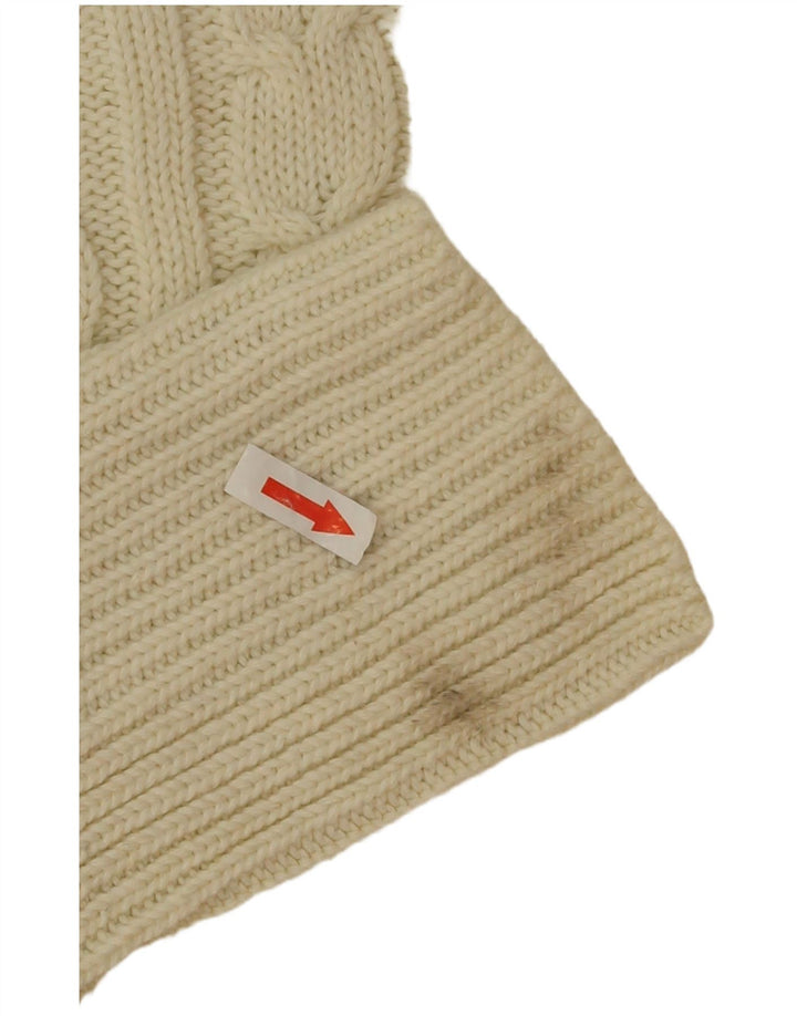 Marks & Spencer Womens Boat Neck Jumper Sweater UK 16 Large Beige Polyester
