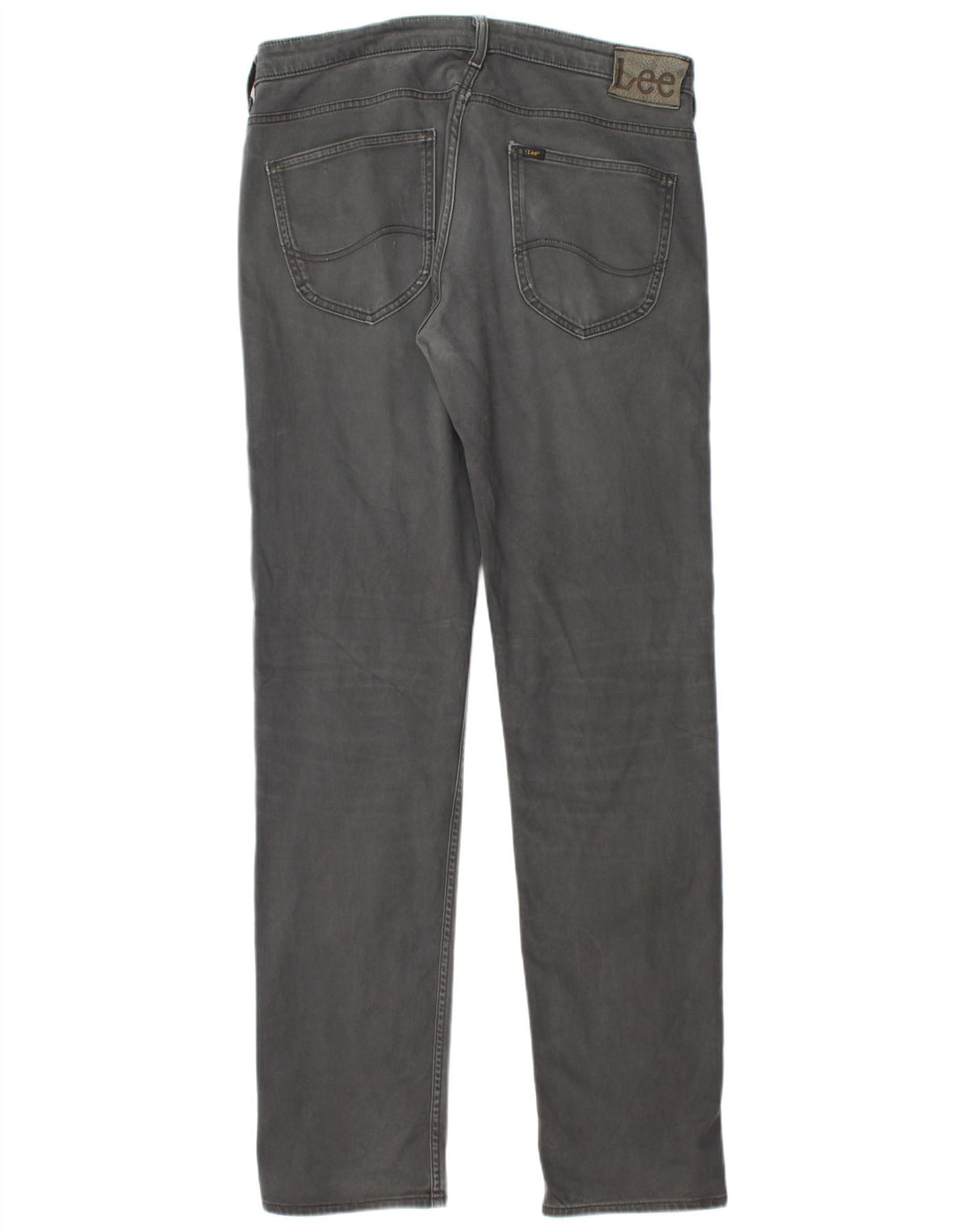LEE Mens Powell Straight Casual Trousers W34 L36 Grey Cotton