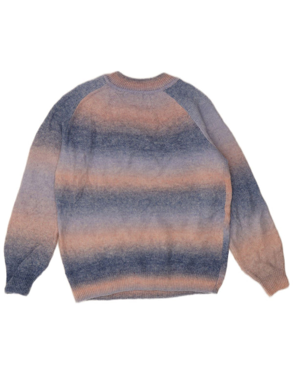 Marks & Spencer Mens Crew Neck Jumper Sweater Small Blue Tie Dye Acrylic