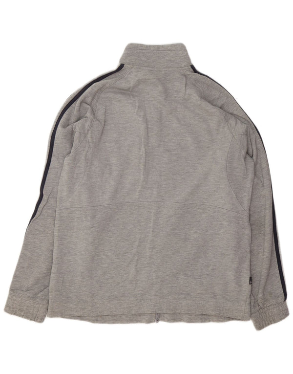 Adidas Mens Tracksuit Top Jacket Large Grey Flecked Cotton