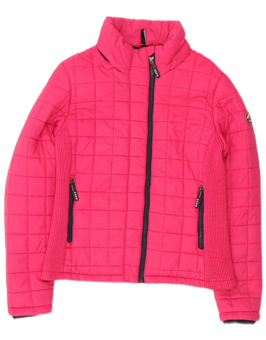 SUPERDRY Womens Padded Jacket UK 18 XL Pink Nylon
