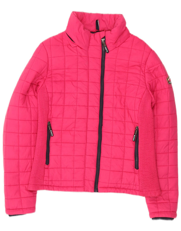 SUPERDRY Womens Padded Jacket UK 18 XL Pink Nylon