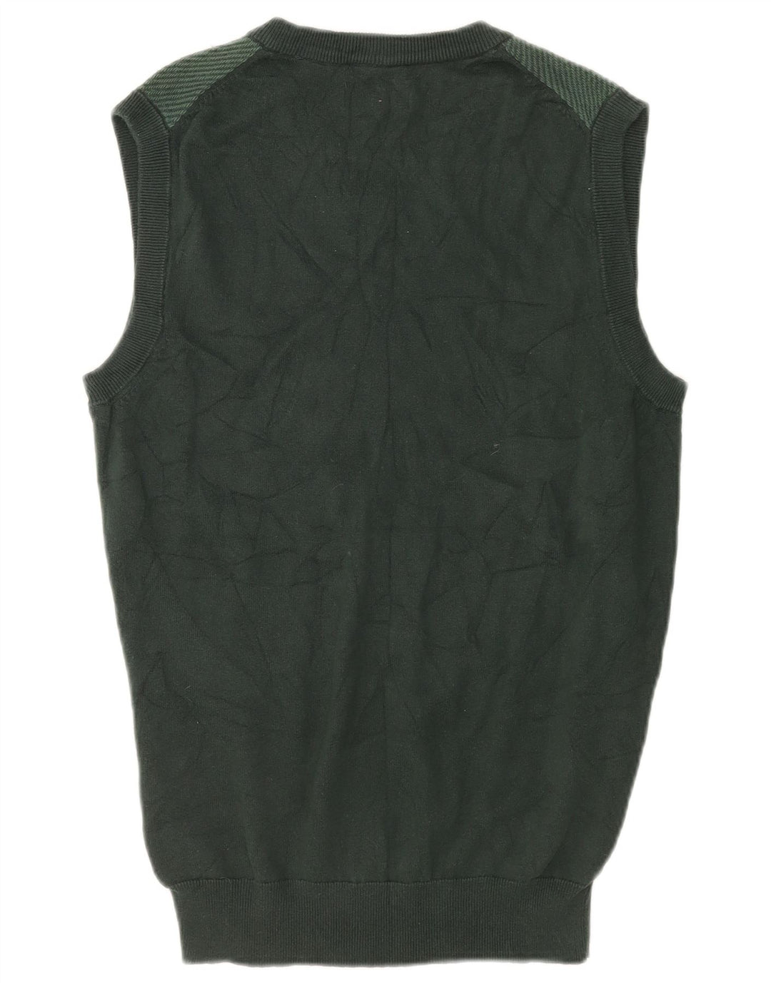 Chaps Mens Vest Tank Top Small Green Cotton