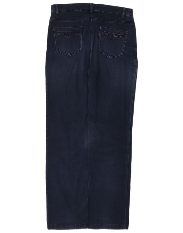 Marks & Spencer Womens Straight Jeans UK 12 Medium W30 L30 Blue Cotton