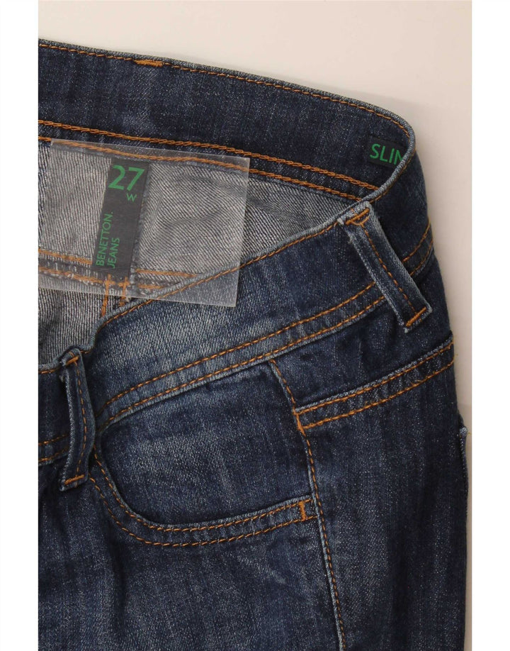 Benetton Womens Slim Jeans W27 L28 Blue