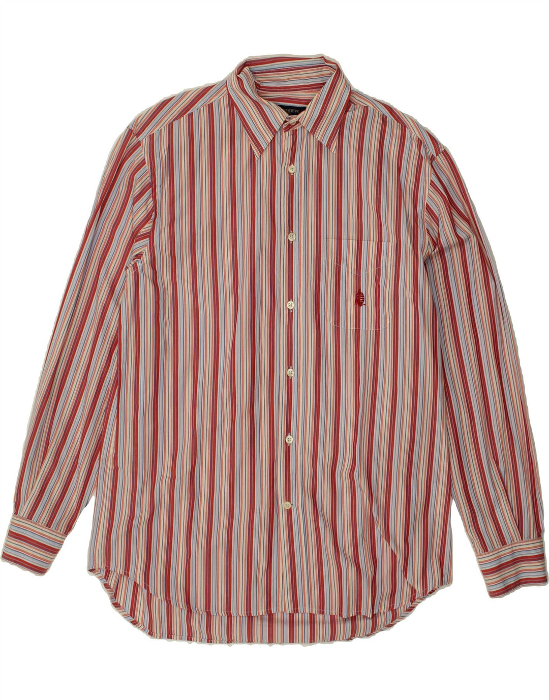 MARINA YACHTING Mens Shirt Size 41 Medium Red Striped Cotton Vintage Marina Yachting and Second-Hand Marina Yachting from Messina Hembry 