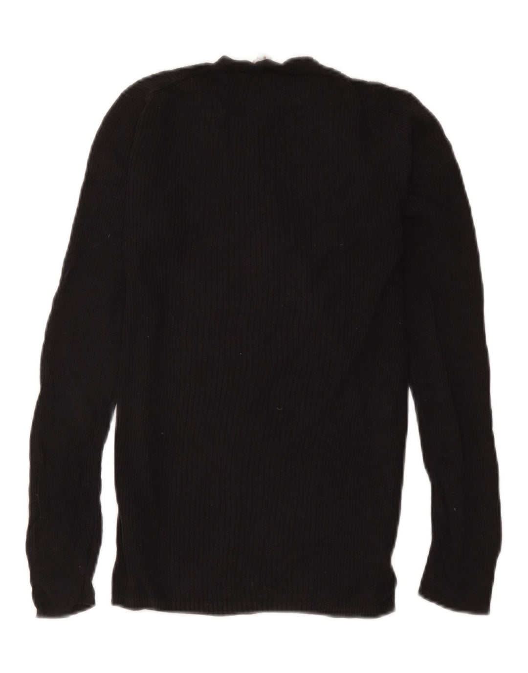 Gap Womens Knit Regular Fit Top Long Sleeve UK 12 Medium Black Viscose