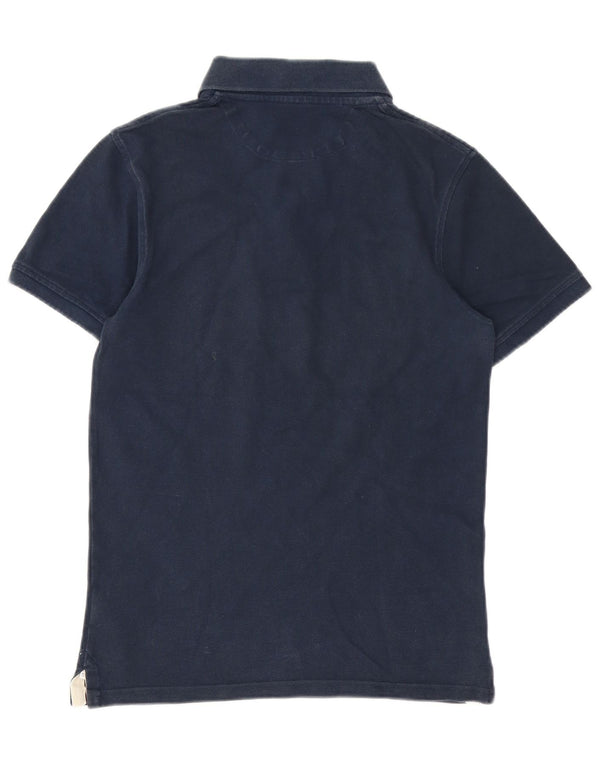 Timberland Mens Slim Fit Polo Shirt Small Navy Blue Cotton