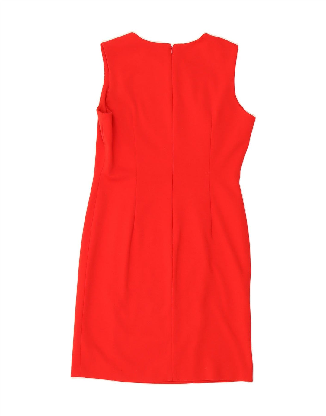 CALVIN KLEIN Womens Sleeveless Sheath Dress US 10 Large Red Polyester Vintage Calvin Klein and Second-Hand Calvin Klein from Messina Hembry 