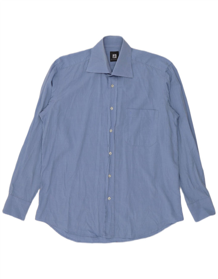 Roccobarocco Mens Shirt Size 15 1/2 39 Medium Blue