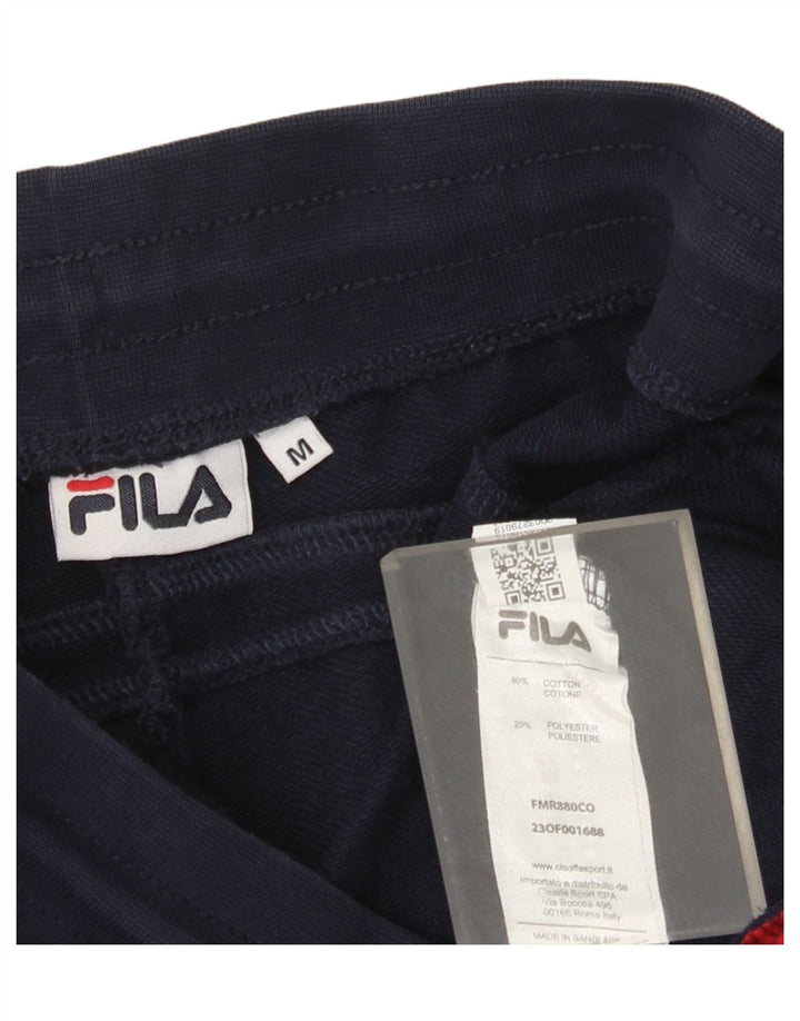 Fila Mens Tracksuit Trousers Medium  Navy Blue Cotton