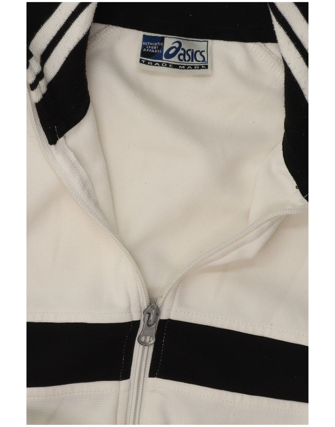 ASICS Mens Tracksuit Top Jacket Small White Striped