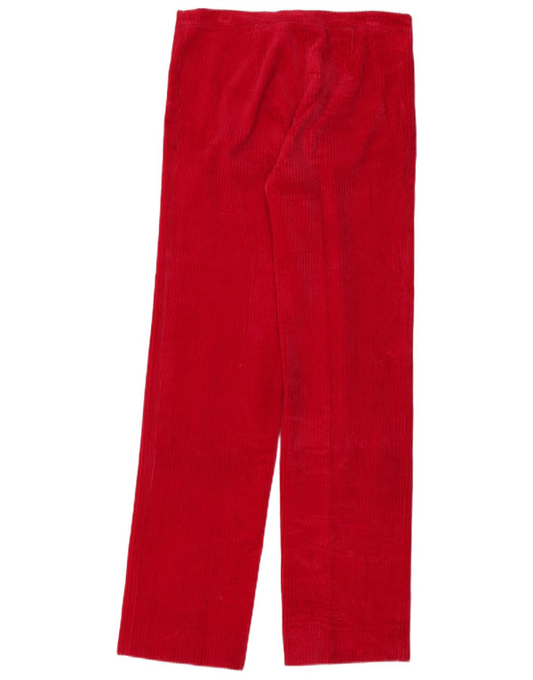 Vintage Womens Straight Corduroy Trousers W30 L34 Pink