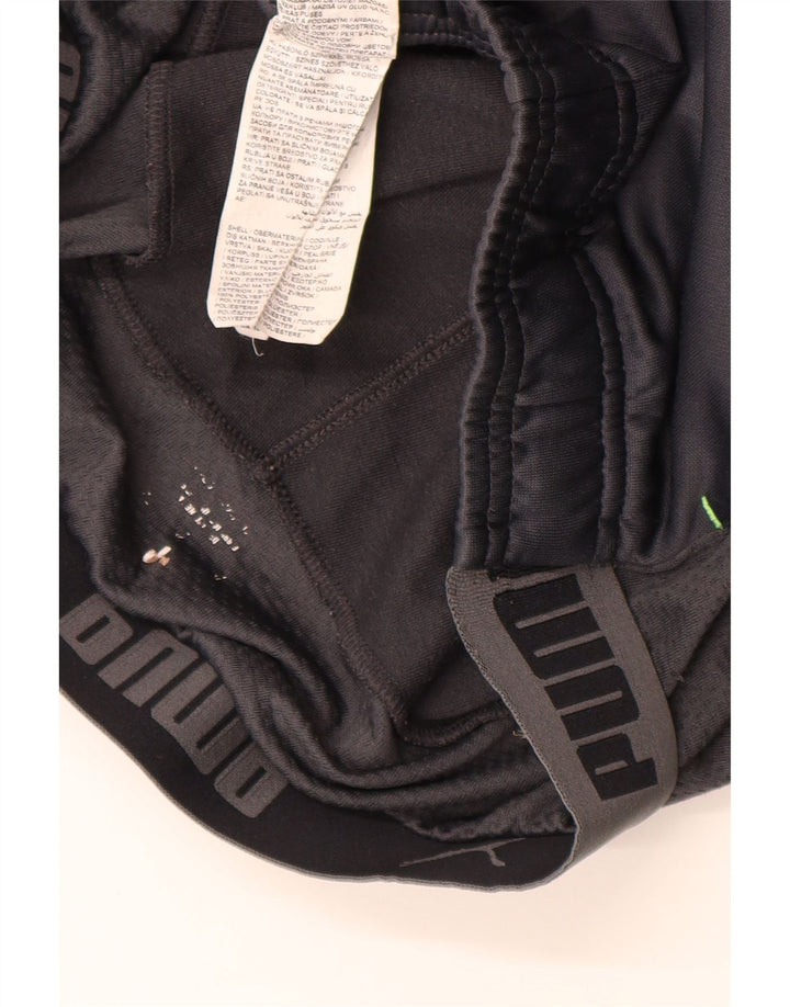 Puma Boys Graphic Tracksuit Trousers 13-14 Years Black Colourblock