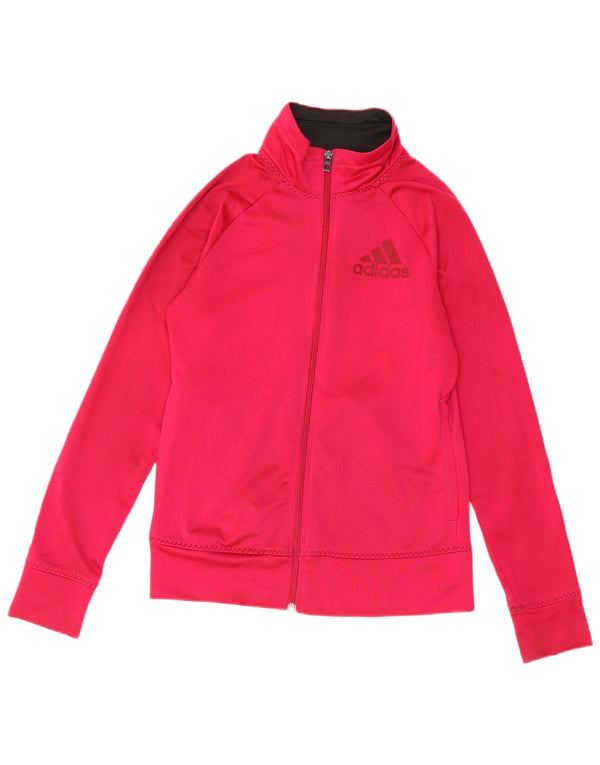 Adidas Womens Tracksuit Top Jacket UK 4/6 XS Pink Polyester