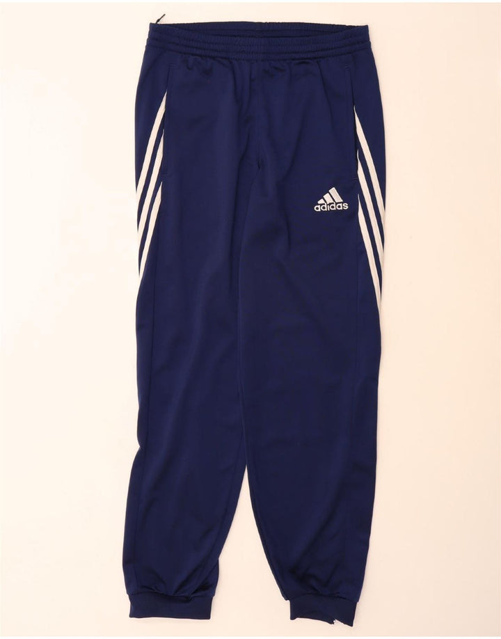 ADIDAS Mens Tracksuit Trousers Joggers Medium  Navy Blue Polyester