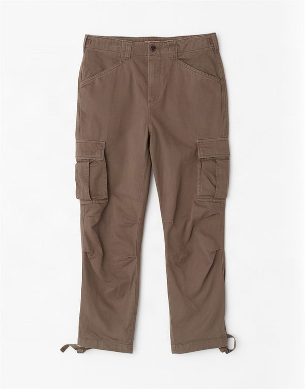 Joe Browns Womens Straight Cargo Trousers UK 8 Small W26 L26 Khaki Cotton