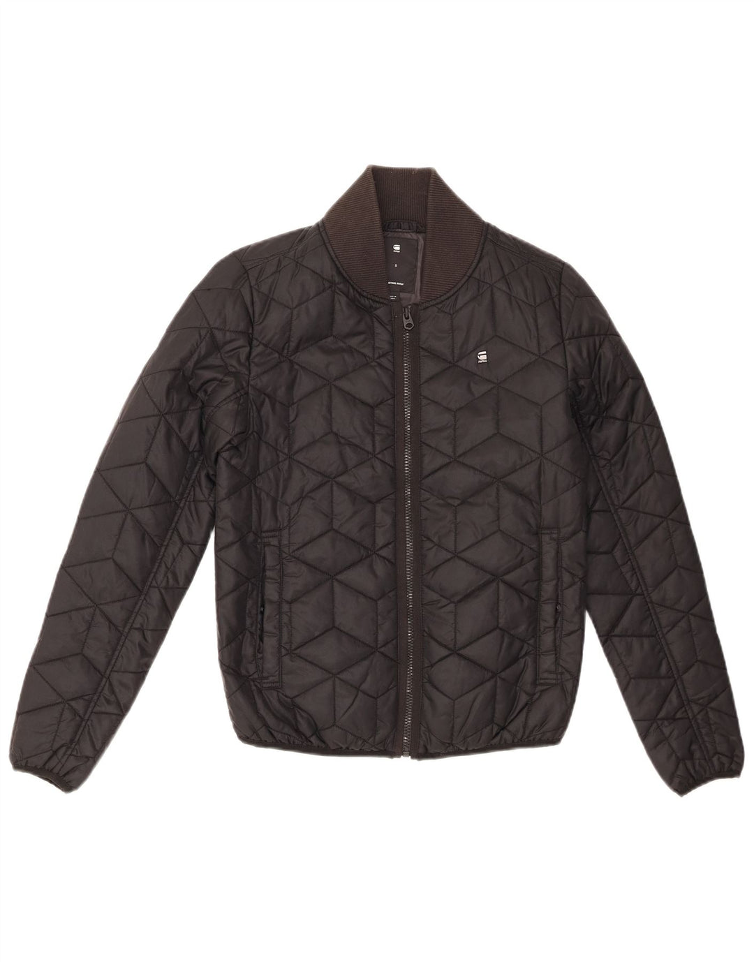 G-Star Womens Quilted Bomber Jacket UK 10 Small Black Polyamide