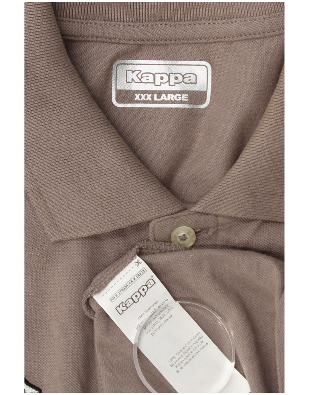 KAPPA Mens Polo Shirt 3XL Grey Cotton