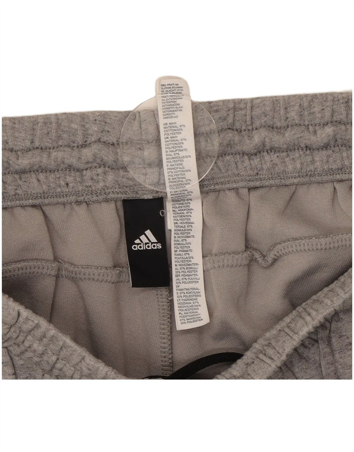 Adidas Mens Tracksuit Trousers Medium Grey Flecked Cotton