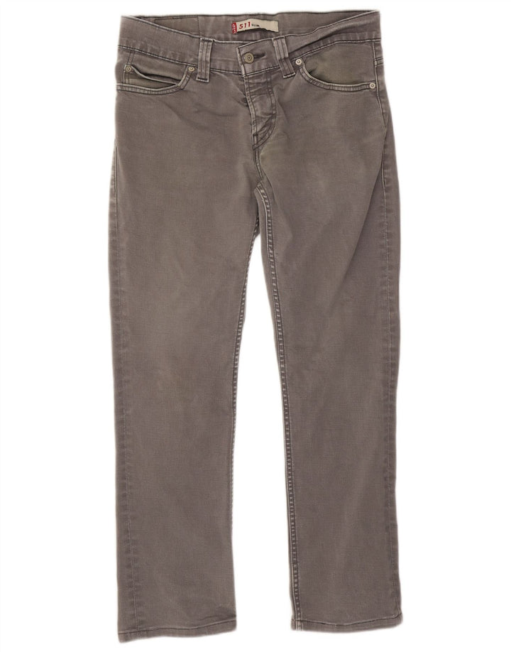 Levi's Womens 511 Slim Jeans W32 L28 Grey Cotton