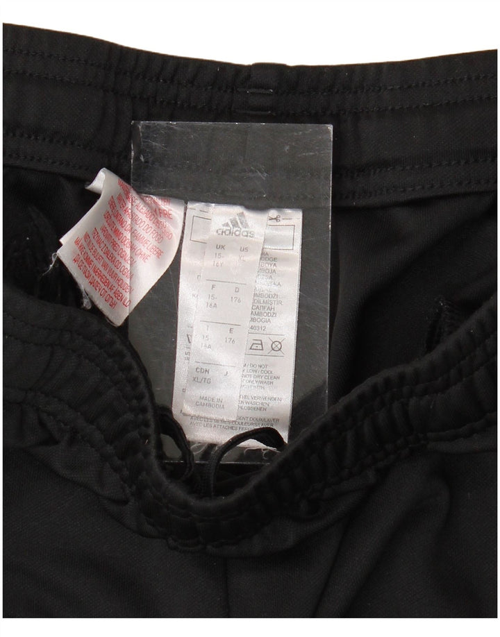 ADIDAS Boys Aeroready Tracksuit Trousers 15-16 Years  Black Polyester