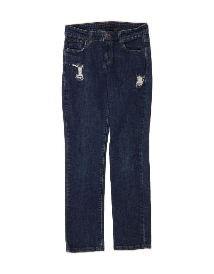 LEVI'S Womens Distressed Straight Jeans US 6 Medium W28 L30 Blue Cotton Vintage Levi's and Second-Hand Levi's from Messina Hembry 