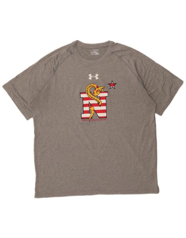Under Armour Mens Loose Fit Graphic T-Shirt Top 2XL Grey