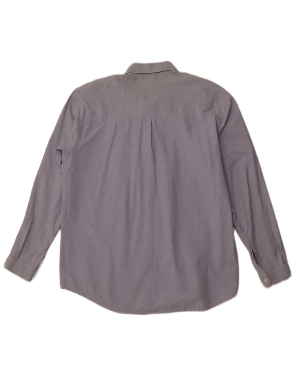 VINTAGE Womens Shirt UK 18 XL Blue Floral Cotton Retro