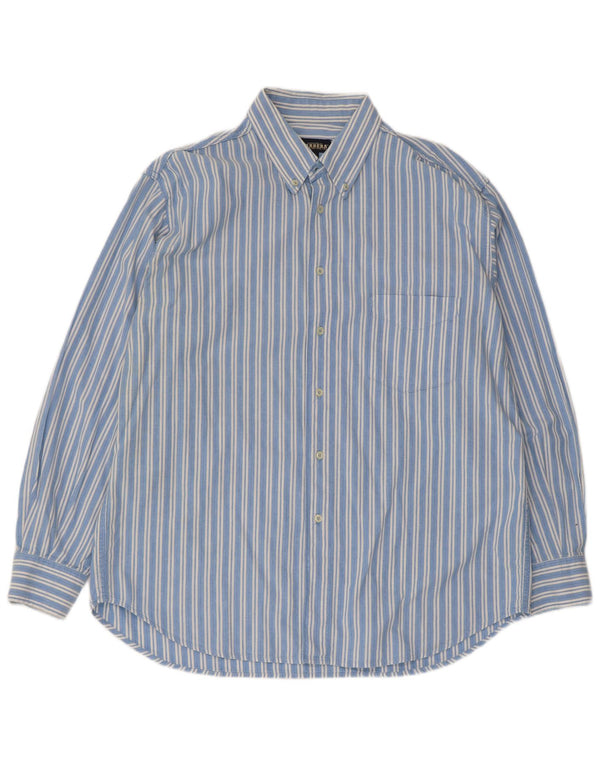 Carrera Mens Shirt XL Blue Striped Cotton
