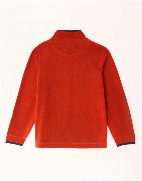Weird Fish Mens Zip Neck Fleece Jumper 2XL Maroon Colourblock Polyester