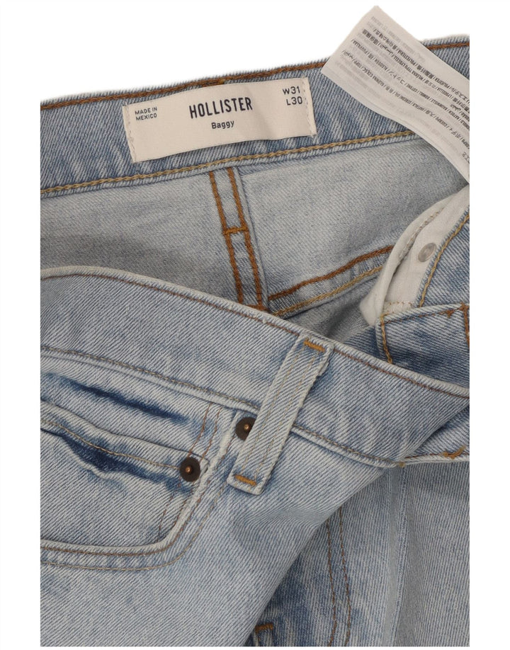 HOLLISTER Mens Baggy Loose Jeans W31 L30 Blue Cotton