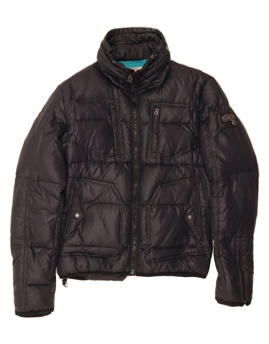 DIESEL Womens Padded Jacket UK 16 Large Black Nylon Vintage Diesel and Second-Hand Diesel from Messina Hembry 