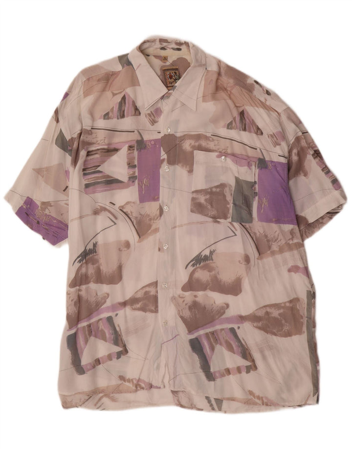 VINTAGE Mens Abstract Pattern Shirt Size 43/44 XL Multicoloured