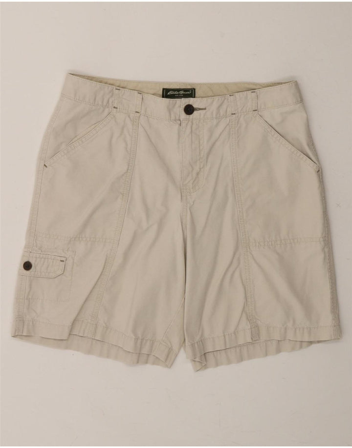 EDDIE BAUER Womens Cargo Shorts US 10 Large W32 Grey Cotton Vintage Eddie Bauer and Second-Hand Eddie Bauer from Messina Hembry 