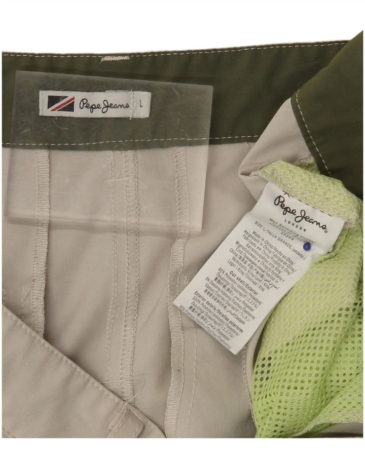 PEPE JEANS Womens Chino Shorts Large W34  Beige Polyester