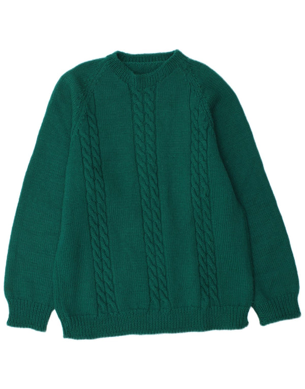 Vintage Mens Crew Neck Jumper Sweater Medium Green