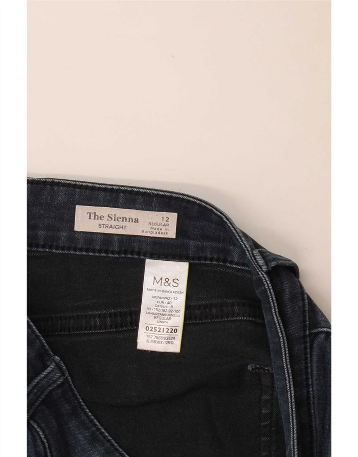 Marks & Spencer Womens Straight Jeans UK 12 Medium W30 L30 Navy Blue