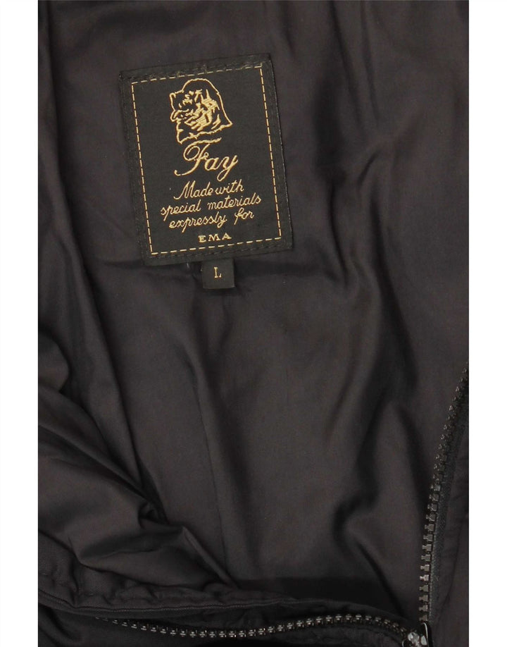 Fay Womens Padded Jacket UK 16 Large Black