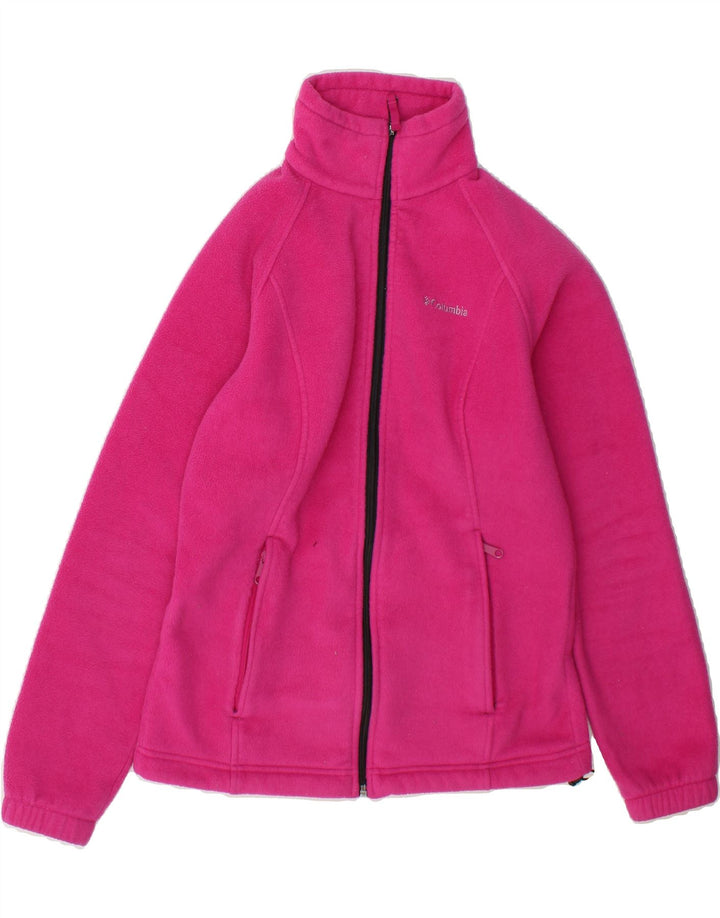 COLUMBIA Womens Fleece Jacket UK 10 Small Pink Polyester Vintage Columbia and Second-Hand Columbia from Messina Hembry 