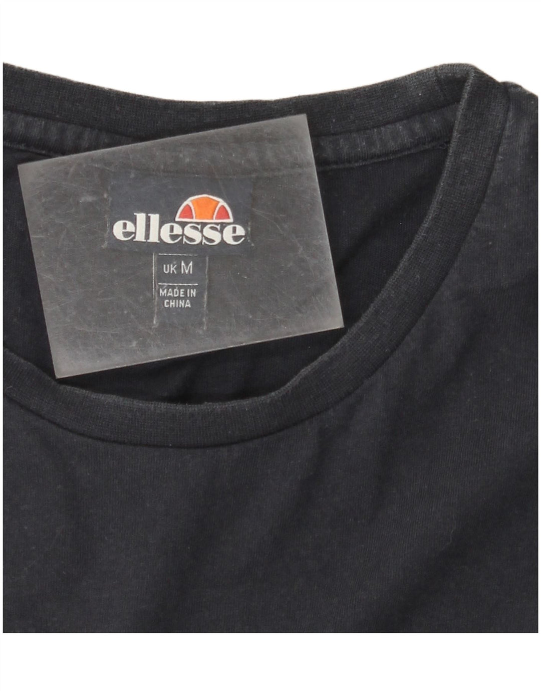ELLESSE Mens Graphic T-Shirt Top Medium Navy Blue Striped