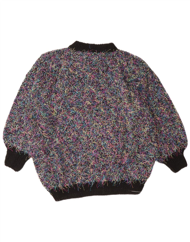 Vintage Womens Oversized Turtle Neck Jumper Sweater UK 18 XL Multicoloured